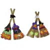 Decoración de Halloween Escoba de Bruja Escoba de Calabaza Mágica Escoba Voladora Accesorios de Actuación para Niños
