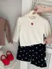 Estilo Coreano Meninas Primavera e Outono Versátil Princesa Camisa Básica Nova Gola Redonda Top Fino Bebê Casual Camiseta de Manga Longa