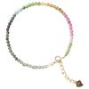 Pulsera de Turmalina Pequeña de 2 mm con Facetas de Gemas Arcoíris Extremadamente Finas para Mujer Brasil Exquisita Alta Calidad de Color Cristal Natural Lujo