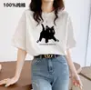 Nueva Camiseta de Algodón Puro de Manga Corta para Mujer 2025, Top Versátil de Verano con Estampado, Hombro Normal, Corte Holgado, Cuello Redondo, Ropa Interior, Estilo Coreano Ins