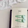 Par de Grampos de Cabelo Infantis Simples Macaron Coração Estrela Gota d'Água Grampo Lateral Grampo para Franja