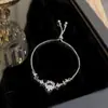 Pulseira Ajustável Full Diamond Zircônia Estilo Coreano 2025 Novo Design de Nicho Joia de Mão Versátil Joias Simples Exquisite