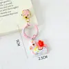 Llavero de Campana de Caballo Pequeño de Colores para Año Nuevo Colgante de Bolso Corazón para Niña Estudiante Pareja Lindos Accesorios de Dibujos Animados Joyería