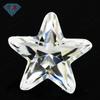 Huagang gema estrella de cinco puntas circonita blanca piedra desnuda superficie de anillo estrella fondo puntiagudo cz artificial Wuzhou piedra Hao al por mayor
