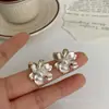 Danza de Flores de Primavera ~ Atmósfera Primavera Verano Aretes de Flor con Borla de Perlas Pendientes de Vacaciones Costeras para Mujer Joyería de Oreja de Nicho