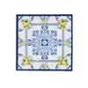 Amazon Azul Retrô e Branco Porcelana Tema Limão Guardanapo Festa Frutas de Verão Louça Guardanapo Descartável