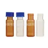 Botellas de Inyección de Plástico al por Mayor, Botellas Transparentes Marrones con Tapas, Botellas Dispensadoras de Laboratorio, Botellas de Inyección de Tapa de Rosca Multiespecificación con Graduaciones