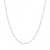 Cadena de Serpiente Redonda Flash Collar Europeo Cadena de Clavícula de Lujo Ligero Moda de Alta Gama Cadena Sencilla Lisa Collar Unisex Apilable