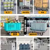 Carro de Plataforma Plana de Acero Inoxidable 304 para Transporte de Mercancías, Carrito Plegable Silencioso, Remolque de Cuatro Ruedas para Mariscos y Productos Acuáticos