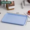 Bandeja de Paja de Trigo Estilo Nórdico Ins Bandeja Rectangular de Plástico para Uso Doméstico Taza para Empanadillas Taza de Té Plato Plato de Frutas