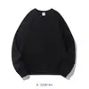 Sudadera de algodón 100% con cuello redondo, 350g, con texto impreso, hombros caídos, corte holgado, adecuada para uniformes de equipo corporativo, con bordado y estampado de logotipo personalizado