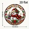 Novos Enfeites de Acrílico Decoração de Natal para Casa Série 2025 Disco Redondo Decorações de Véspera de Natal Itens de Natal Transfronteiriços