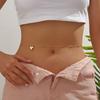 Corrente de Cintura de Praia Exclusiva em Formato de Coração para Amazon Transfronteiriça Feita de Material de Cobre, Estilo Casual, Design Versátil e Elegante de Acessório para Cintura Feminina