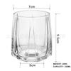 Vaso de Vidrio de Raya Vertical Diamante Nórdico Sencillo para Hogar Vaso para Agua Vaso para Leche Vaso para Café con Hielo Latte Vaso para Flores Vaso para Bebidas Frías