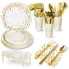 Amazon Fiesta Plato de Papel Venta Directa de Fábrica Más Vendido Fiesta Cumpleaños Redondo Lunares Estampado Caliente Vajilla Desechable para Fiesta