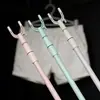 Garfo retrátil para secar roupas, garfo para secar roupas de varanda, haste portátil para pegar roupas doméstica, haste de suporte para roupas de cor sólida de plástico