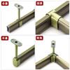 Bai Lulong barra de ropa de aleación de aluminio para armario barra de ropa en forma de I barra de ropa al por mayor accesorios de ferretería para muebles