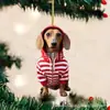 Novo Pingente de Carro Plano de Material Acrílico de Cachorro Fofo Transfronteiriço Acessórios para Mochila Decoração de Casa