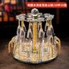 Juego de separador de vino de cristal de lujo de alta gama para el hogar, copa de vino blanca, copa de bala creativa, copa de licor con lámina de oro