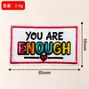 Parches bordados de colores transfronterizos en inglés, parches con citas motivacionales, parches divertidos de bordado de letras para ropa