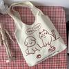Bonito bonito gato colete saco de lona saco Tote estilo japonês simples all-match artístico grande capacidade saco de ombro para o verão