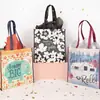 Bolsa de Compras em Tecido Não Tecido RPET Impressão Colorida Laminada Ecológica Presente Dobrável Bolsa de Mão Ecológica Reciclada