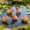 Adornos de Micro Paisaje, Muñecos de Capibara Realistas Creativos y Lindos, Manualidades de Resina, Adornos para Coche y Escritorio