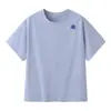 2026 Verano Juvenil Color Sólido Estampado de Letras Holgado Pareja Tops Deportivos Cuello Redondo Manga Corta Camiseta Unisex