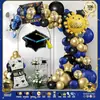 Conjunto de Balões Temático da Temporada de Formatura Decoração de Festa de Cerimônia de Formatura Conjunto de Balões de Folha de Alumínio Estrela de Cinco Pontas
