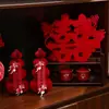 Adornos 3D temáticos de boda "Doble Felicidad" para decorar la alcoba nupcial, la sala de estar y la mesa.; una colección completa de artículos para bodas que incluye decoraciones tipo panal y con forma de calabaza