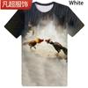 Gallo 2024 Estampado 3D Verano Ropa de Calle Casual para Hombre Cuello Redondo Secado Rápido Moda Ropa Neutra