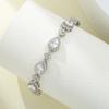 Pulseras transfronterizas explosiones estilo ins gotas de agua gema súper brillante plata cobre incrustado 3AAA circonita pulsera venta al por mayor