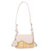 Design de Nicho Bolsa de Selim Portátil Simples para Casa Mulheres de Trabalho Fotografia de Rua Versátil Xadrez Bolsa Transversal Bolsa de Ombro Fashion