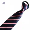 Venta al por mayor del fabricante Corbatas Rojas con Cremallera para Hombres y Mujeres, Vestimenta Formal de Negocios para Novio, Boda Estilo Coreano Corbata Rayada Perezosa Sin Corbata