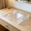Bandeja acrílica importada retangular plexiglass alta transparente caixa de exibição e armazenamento processo de polimento diamante espessado