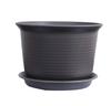 Vaso de plástico de resina tipo cerâmica, alto e baixo, para flores, atacado, extra grande, espessado, verde nórdico, tipo rabanete, bacia redonda com prato, oferta especial