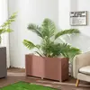 Frete grátis Caixa de flores retangular de PVC para pátio e varanda, vaso para plantio de vegetais, caixa de flores externa, vaso de flores para cerca