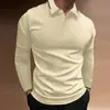 Estilo Minimalista Neutro para Camping al Aire Libre Ligero Superior Sencillo Básico Versátil Manga Larga Camisa POLO MB14