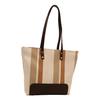 Nueva Moda Bolso de Hombro de Lona Rayada para Mujer Casual Bolso de Mano de Gran Capacidad Texturizado para Viaje al Trabajo Tote Bag de Axila