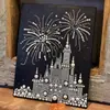Pintura de Fuegos Artificiales de Perlas de Alta Gama Castillo Entrada Sala de Estar Pintura Decorativa Paquete de Materiales Hechos a Mano DIY Juego Completo con Marco de Fotos