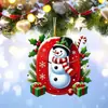 Nuevo Colgante Decorativo Plano de Acrílico Transfronterizo para Festival Navideño Adorno para Árbol de Navidad Decoraciones Navideñas para el Hogar