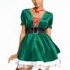 Vestido navideño sencillo negro para hombre y mujer, combinable con todo, con cinturón, disponible en stock, cinturón barato y desechable.