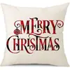 Juego de Fundas de Almohada Transfronterizas para Navidad Europea y Americana, Funda para Cojín de Sofá de Sala de Estar, Funda para Almohada de Cintura con Reno Papá Noel Árbol, Suministro de Fábrica