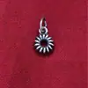 Prata 925 Pingente Simples Círculo Espaçador Feito à Mão Versátil Joia Pulseira Contas Acessórios DIY Atacado
