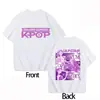 Talla Europea Transfronteriza Nueva Película Kpop Cazador de Demonios Rumi Camiseta de Algodón de Cuello Redondo para Padres e Hijos, Niños, Niñas y Mujeres