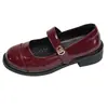 Zapatos Mary Jane Estilo Chanel para Mujer, Novedad Primavera/Verano 2026, Zapatos Franceses de Charol Poco Profundos con Suela Gruesa para Combinar con Faldas