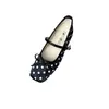 Populares zapatos Mary Jane de estilo retro francés para mujer, nuevo modelo otoño 2026, zapatos planos de punta cuadrada con lazo, zapatos de corte bajo