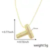 Collar con Colgante de Letra Inglesa Super Fire Bubble Transfronterizo Chapado en Cobre de 18k Zirconia Cadena para Clavícula Hip Hop Letra Globo