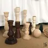 Candelabro de madera retro pequeño tjj vela Corea del Sur ins decoración de escritorio hogar base de vela de tronco foto