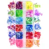 Explosões Transfronteiriças 12 grades Cor Mágica Polarizada Brocado de Nuvem Imitação Lantejoulas Joias para Nail Art Irregular Laser Fragmentos de Doce Decoração